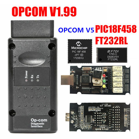 OPCOM Firmware V1.59 V1.65 V1.70 V1.78 V1.95 V1.99 PIC18F458+FTDI Chip OP COM 1.99 Newest SW 2014 Op-com For Opel ► Photo 1/6