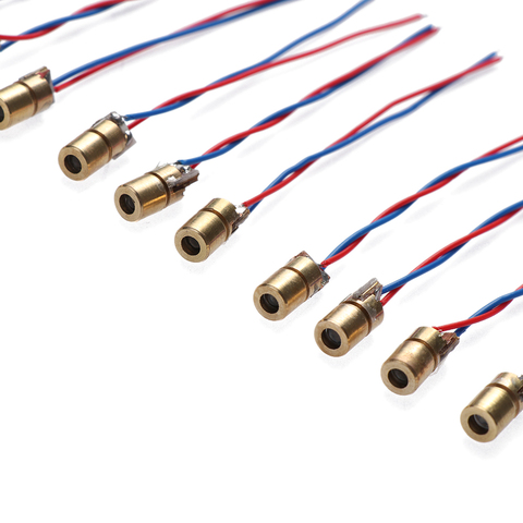 5/10Pcs Adjustable Laser Dot Diode Module Red Copper Head Laser diode 650nm 6mm 3/5V 5 million Watt Power Tool Accessories ► Photo 1/6