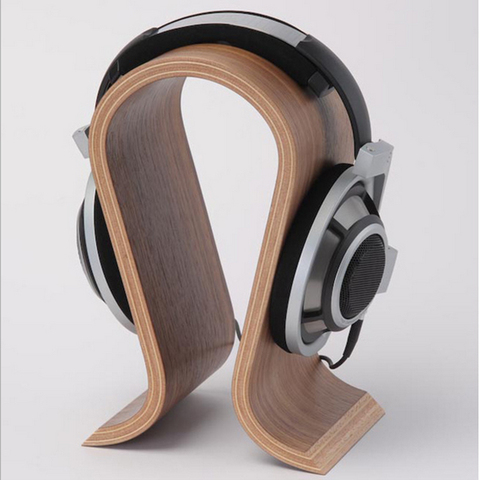 2022 Wooden Headphone Stand U Shape Headphone Holder Classic Walnut Finish Headset Stand Hanger for Home Office Studio Bedroom ► Photo 1/6