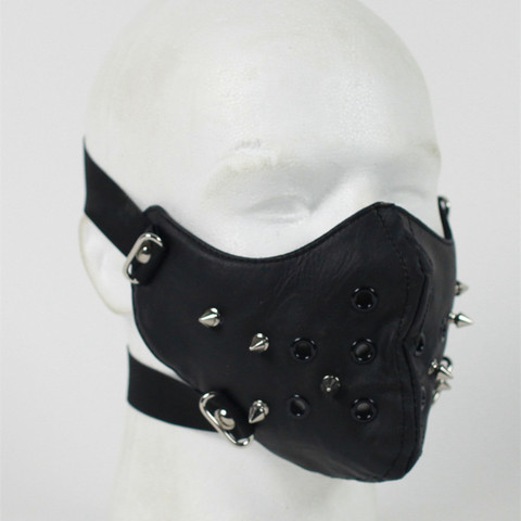 Fashion Motorcycle Punk Rock Face Mask Hip-hop Halloween Party Leather Mask ► Photo 1/6