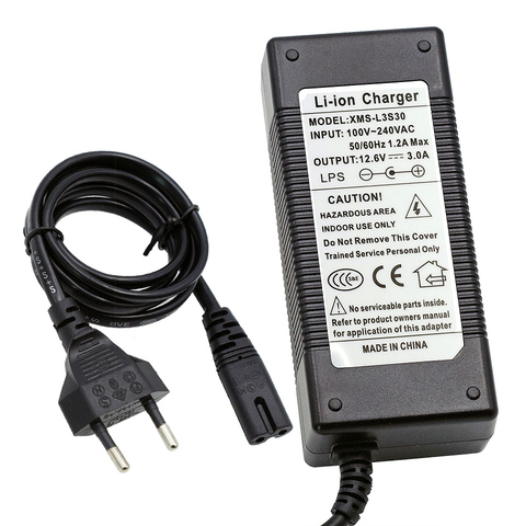 VariCore Real Power Supply Li-ion Charger  12.6V 3A AC 100-240V Converter Adapter EU Plug and US plug For Battery park . ► Photo 1/5