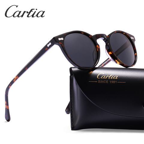 Carfia Polarized Sunglasses Classical Brand Designer Gregory Peck Vintage Sunglasses Men Women Round Sun Glasses 100% UV400 5288 ► Photo 1/6
