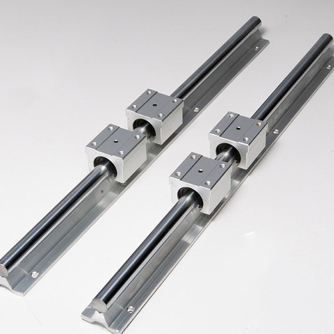 16mm Linear Rail SBR16 L=300mm 2pcs CNC Linear Guide Shaft Support and 4pcs SBR16UU Linear Bearing Blocks Linear Guideway Rail  ► Photo 1/1