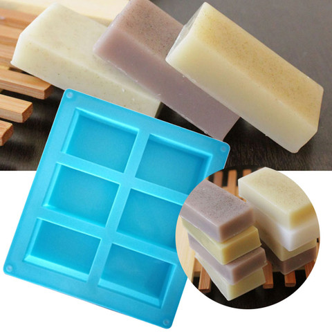 6 Cavity Silicone Mold for Making Soaps 3D Soap Mold DIY Handmade Soap Form