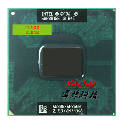 Intel Core 2 Duo Mobile P9500 SLB4E SLGE8 2.5 GHz Dual-Core Dual-Thread CPU Processor 6M 25W Socket P ► Photo 1/1