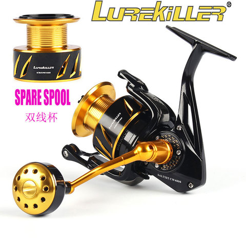 New Arrival Japan Made Lurekiller Saltist CW3000/CW4000/CW5000 Metal Spinning Reel With Spare Metal Spools 10BB 15kgs drag ► Photo 1/6