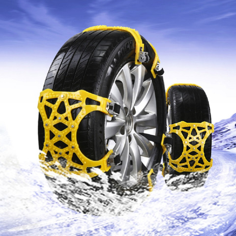 AUMOHALL 6PCS TPU Tyres Snow Chains Universal Anti-skid Chains for Car Truck Off Road ► Photo 1/6