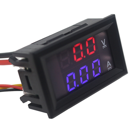 Digital Ammeter Voltmeter DC 100V 10A 50A 100A Amp Meter Volt panel Voltage Current Meter Tester Gauge Dual LED Auto Car ► Photo 1/4