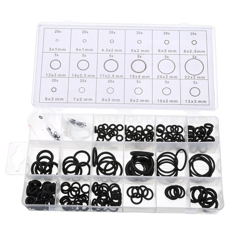 225 pcs Rubber O Ring O-Ring Washer Seals Watertightness Assortment Different Size With Plactic Box Kit Set ► Photo 1/6