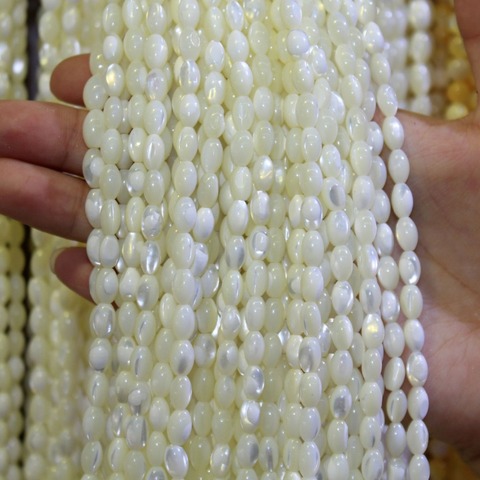 Natural Rice shape Trochus Top Shell Stone White   Beads For Jewelry Making DIY Bracelet Necklace 4*7/5*8/6*9 mm Strand 15'' ► Photo 1/5