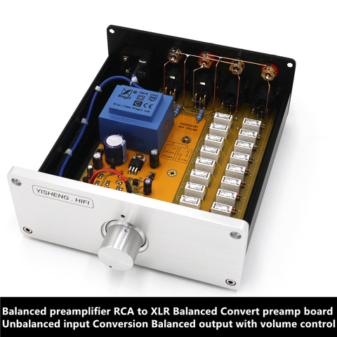 Balanced preamplifier RCA to XLR Balanced Convert preamp board Unbalanced input Conversion Balanced output with volume control ► Photo 1/6