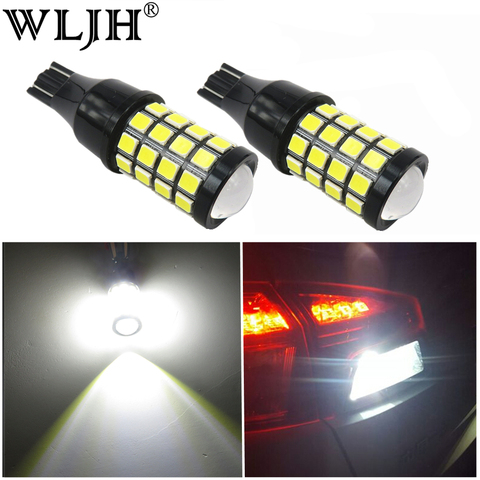 WLJH 2x Canbus 1000lm T15 W16W Led Light Bulb Car Backup Reverse Lamp Signal Marker Upper Stop Light Fog Lamp Bulbs White 6500K ► Photo 1/6