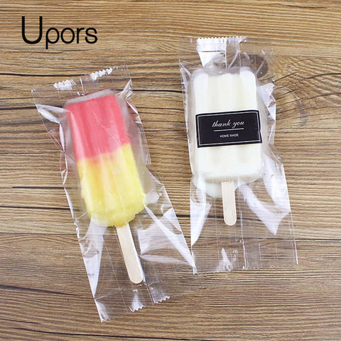 UPORS Food Grade Ice Pop Bags Disposable Plastic Popsicle Bags Freeze Treat Storage Transparent Ice Popsicle Mold Bag 100Pcs/Set ► Photo 1/6