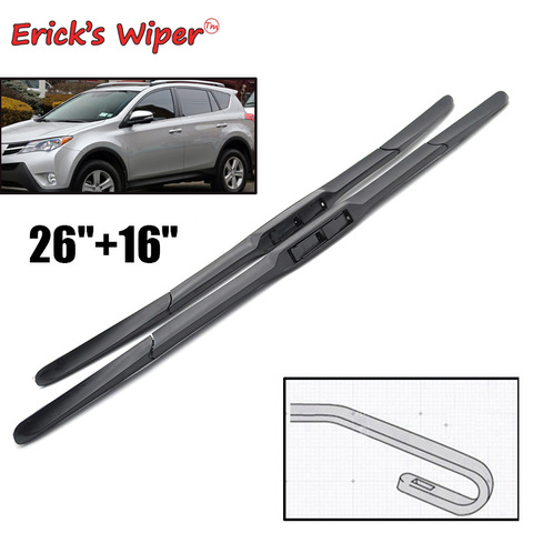 Erick's Wiper Front Hybrid Wiper Blades For Toyota RAV4 XA40 2013 - 2022 2017 2016 Windshield Windscreen Front Window 26