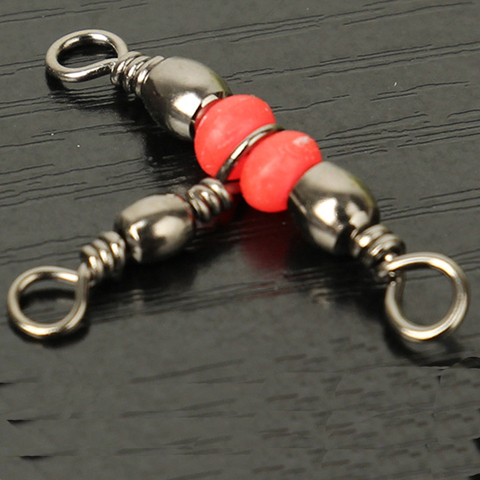 20Pcs/lot Fishing Snap Swivel 3 Way Barrel Swivel Ring Fishhook Lure Line Connector With Beads Fishing Accessory X337 ► Photo 1/6