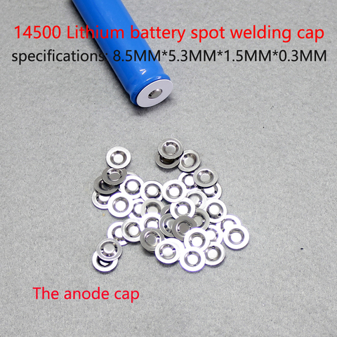 100pcs/lot 14500 lithium battery chip cap can be spotted tip cap 14500 battery tip cap lithium battery accessories approved ► Photo 1/4