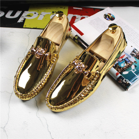 2022 Fashion Young Casual Loafers Shoes Large Size 47 48 Patent Leather Handmade Men Shoes Rubber Non-Slip Driving Men Footwear ► Photo 1/6