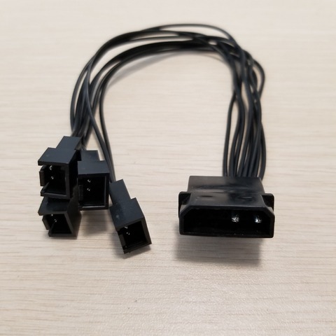 IDE Molex 4Pin to Fan Splitter 3Pin Socket Power Cable Cord 22AWG for PC DIY ► Photo 1/4