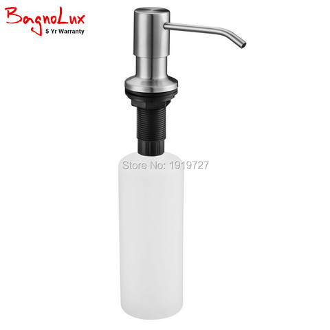 Deck Mount Stainless Steel Kitchen Sink Countertop Soap Dispenser Built in Hand Soap Dispenser Pump, Large Capacity 13 OZ Bottle ► Photo 1/6