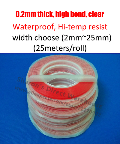 Strong (0.2mm Thick), 1mm~25mm *25M Choose Acrylic Adhesive Double Sided Tape for iphone Battery Phone Display Lens LCD Screen ► Photo 1/3