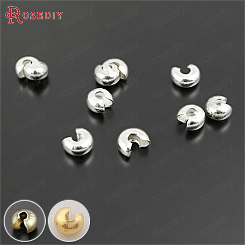 100PCS Diameter 4.5MM,height 3.5MM Silver Color Brass Opening Beads Station Beads Clasps Beads Diy Jewelry Findings Accessories ► Photo 1/4
