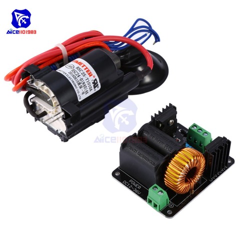 diymore DC 12-36V 10A 300W ZVS Tesla Coil High Voltage Generator Driver Board Discharge Flyback Driver Module Ignition Coil ► Photo 1/6