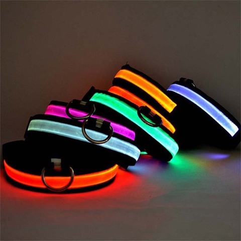 Pet Supplies LED Pet Cat Dog Collar Luminous Safety Glow Necklace Flashing Lighting Up Collars For puppy Small Dog ► Photo 1/6