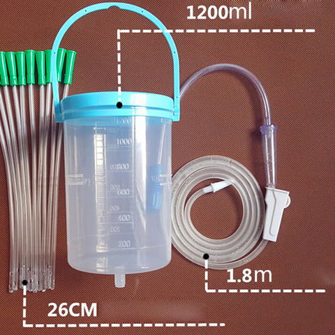 1Set Household Enema Bowel Barrel Enema Bag Device Gesen Coffee Intestine Bowel Hydrotherapy Device With 10 Tube Hygiene Product ► Photo 1/6