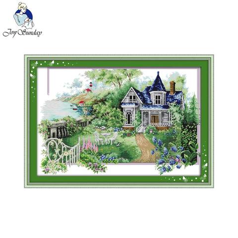 Joy Sunday The summer house Stitching patterns Chinese Cross Stitch Kits For Embroidery Needlepoint Set ► Photo 1/6