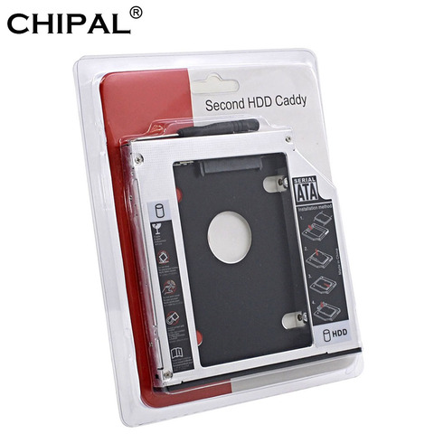 Original Package Aluminum 2nd HDD Caddy 12.7mm SATA 3.0 Dual LED Indicator for 2.5