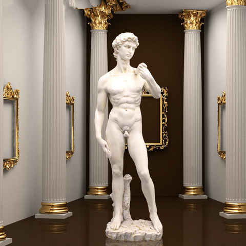 Art Sculpture Resin David Full-Length Portrait Statue Michelangelo Buonarroti Home Decorations 41.5cm R910 ► Photo 1/1