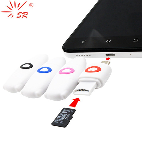 SR 2 in 1 USB OTG Card Reader TF/Micro SD Card Reader OTG Adapter for Smartphone PC Tablet ► Photo 1/6