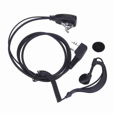 2 PIN Earpiece Headset PTT MIC 1m Ear Hook Walkie Talkie Earbud Interphone Earphone Earpiece for BAOFENG UV5R/KENWOOD/HYT ► Photo 1/6