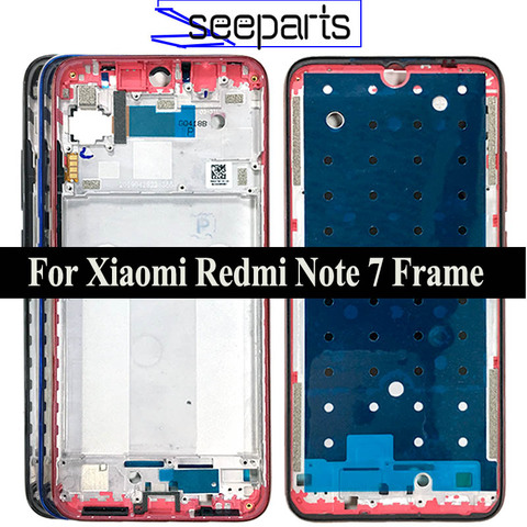 Black/Blue/Red For Xiaomi Redmi Note 7 Housing Middle Frame Bezel Middle Replacement Parts For Redmi Note 7 Pro Middle Frame ► Photo 1/4