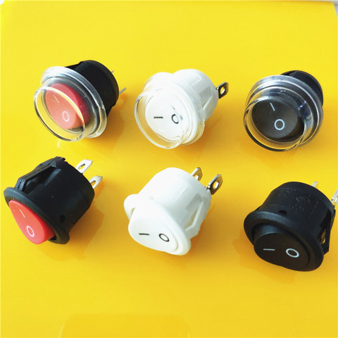 KCD1 2PIN 20mm On/Off SPST G149 Round Rocker Switch DC AC 6A/250V Waterproof Cap Car Dash Dashboard Track Dropshipping ► Photo 1/6
