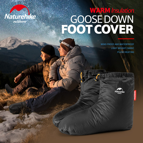 Naturehike Down Booties Sleeping Bag Accessories Duck Down Slippers Ultralight Camping Out Soft Sock Unisex Indoor Warm Journey XL ► Photo 1/6