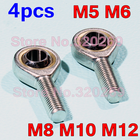 4pcs M6 M8 M10 M12 Male Oscillating Bearing right left Thread Fish Eye Rod End Joint Machine Ball Bearing ► Photo 1/6