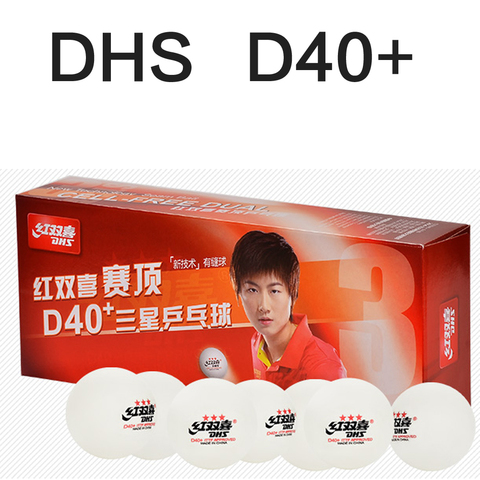 NEW DHS D40+ Tournament 3 Star D40+ New Material  Seamed PP Ball Table Tennis ball / ping pong ball  10pcs/pack ► Photo 1/2