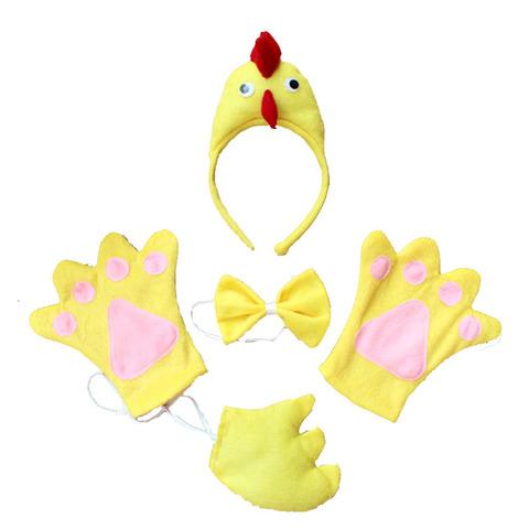 kid Adult Chicken hen cock Headband Tail skirt tutu gloves Animal Cosplay Props Birthday Party halloween cosplay costume ► Photo 1/6