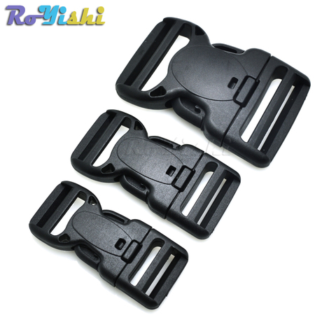 Plastic Dual Adjustable & Security Double Lock Buckle for Tactical Belts Black ► Photo 1/6