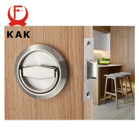 KAK Hidden Door Locks Stainless Steel Handle Kitchen Bedroom Invisible Pulls Mechanical Outdoor Lock For Fire Proof Hardware ► Photo 1/6
