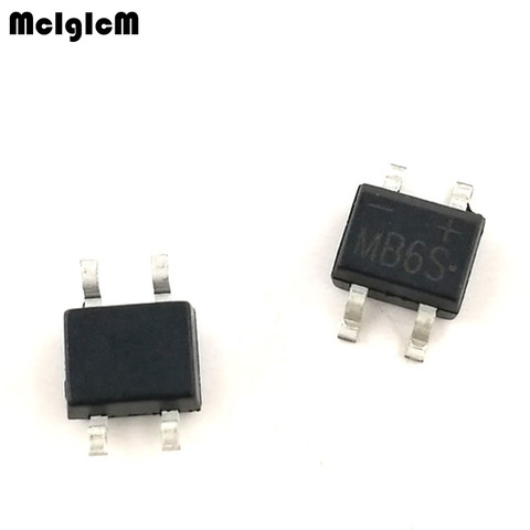 MCIGICM 50pcs 600V 0.5A SOP-4 SMD rectifier diode bridge mb6s ► Photo 1/3