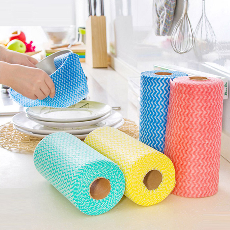 Teal Stripes Microfiber Towel Absorbent Kitchen Cleaning Cloth Dish Towel  Household Cleaning Towel - AliExpress