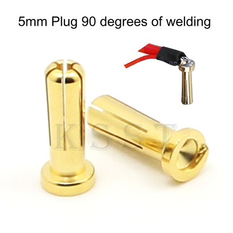 GC5011 Free Shipping 20 PCS  5.0mm Male Gold Plated Bullet Connector for RC battery ESC Plug ► Photo 1/4