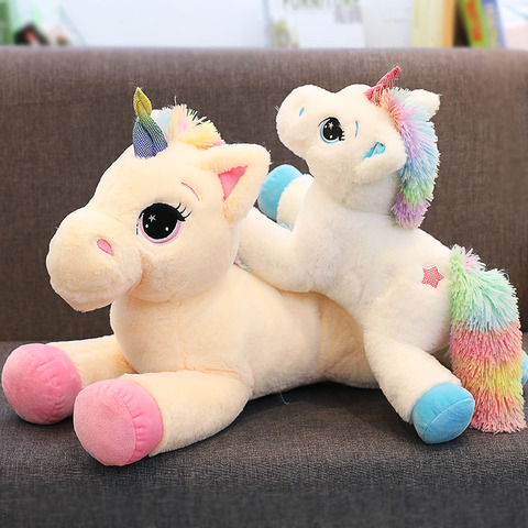 Giant Size 110cm Unicorn Plush Toy Soft Stuffed Rainbow Unicorn Doll Animal Horse Toy High Quality Gifts for Children Girls ► Photo 1/6
