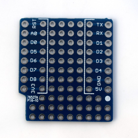 ProtoBoard Shield for WEMOS D1 mini double sided perf board with 2 pinhead ► Photo 1/2