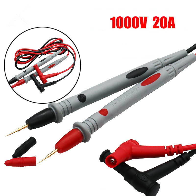 1 Pair Digital Multimeter Multi Meter Test Lead Probe Wire Pen Cable 20A 1000V 