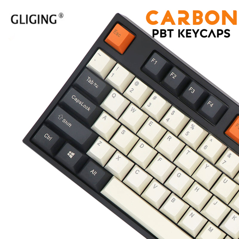 108-Key Top Engraving Side Engraving And Blank CARBON ZEALER Mechanical Keyboard PBT Keycap For Cherry MX Switch ► Photo 1/6