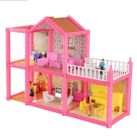 New DIY Family Dollhouse Accessories Dolls Toy With Miniature Furniture Garage Doll House Toys For Girls Kids Gifts ► Photo 1/1