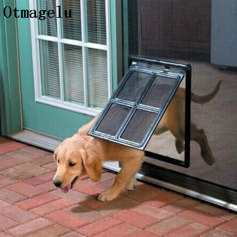 Lockable Plastic Pet Dog Cat Kitty Door for Screen Window Security Flap Gates Pet Tunnel Dog Fence Free Access Door for Home ► Photo 1/6